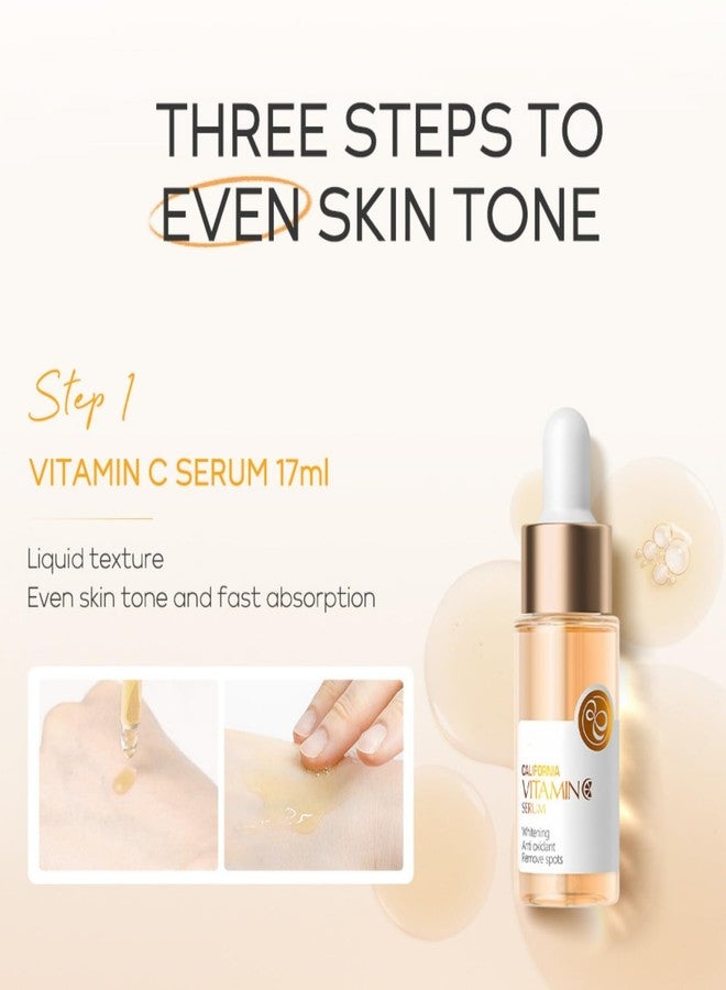 SURORAIN Skincare Set Gifts for Teenagers Girls, Vitamin C Skin Care Set Travel Size Skin Care Set Hydrating Skin Reduce Wrinkles Includes Face Serum,Eye Cream,Face Cream Smoothing Fine Lines（3PCS） - Image 2